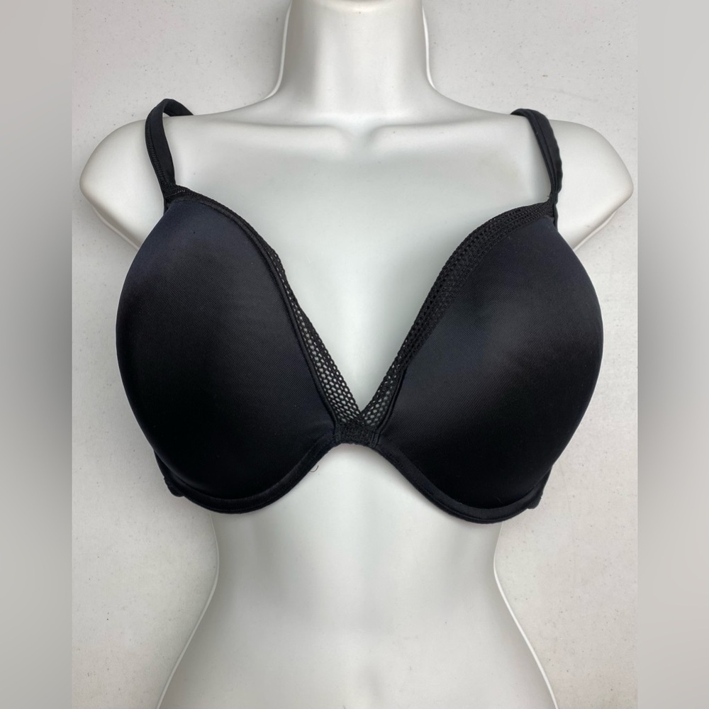 Felina BLK Lightly Lined Underwire Plunge, 38DDD *P1043